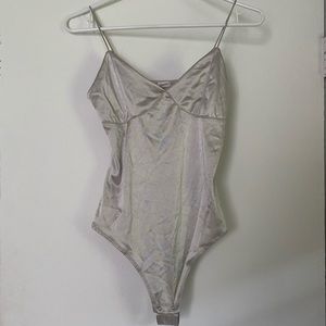 Silver Garage Tank Bodysuit Sz M